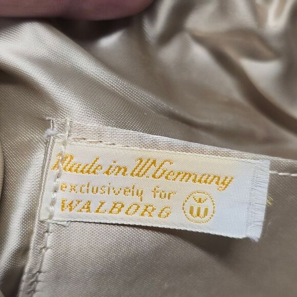 Vintage Walborg Floral Tapestry Purse Shoulder Bag Double Chain West Germany - Picture 5 of 8